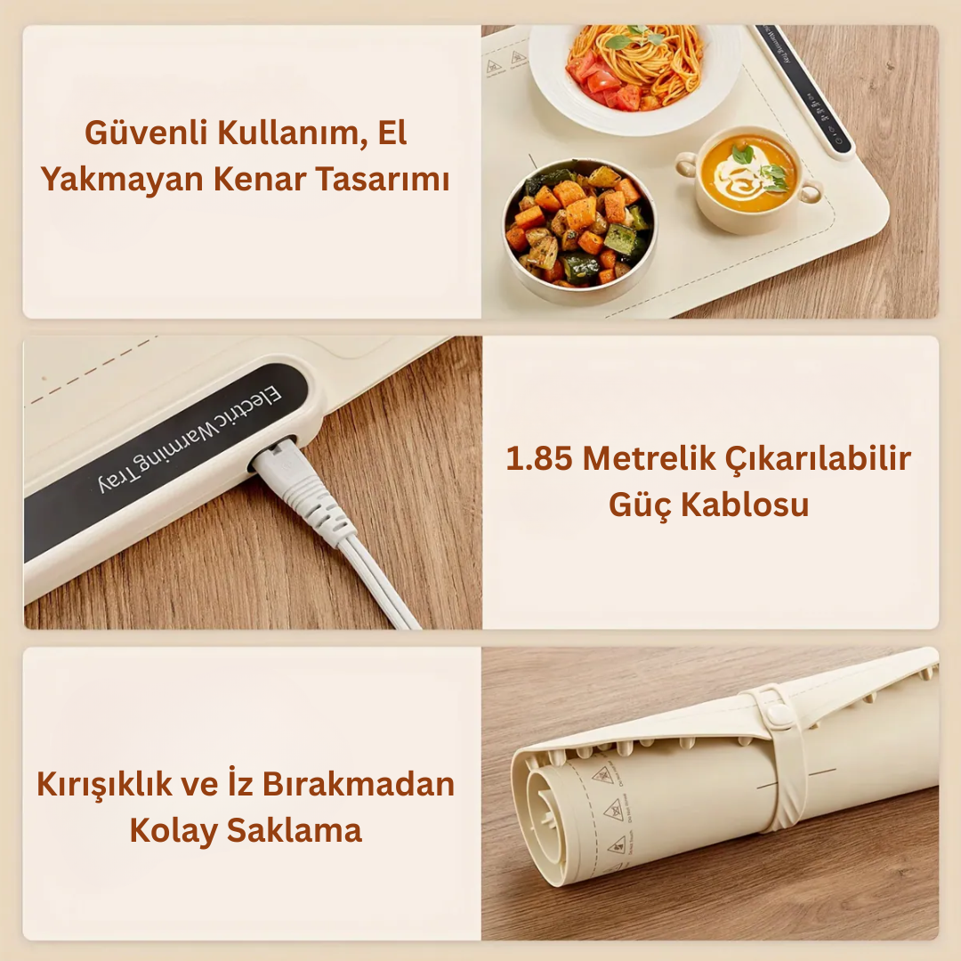 Borgana HeatMat™ – Akıllı Yemek Isıtıcı Mat